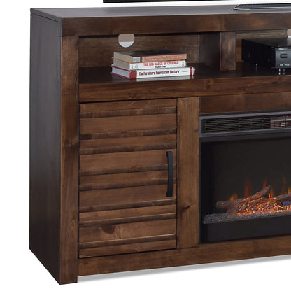 Sausalito 78" Electric Fireplace Center for TVs up to 95 inches, Whiskey Finish