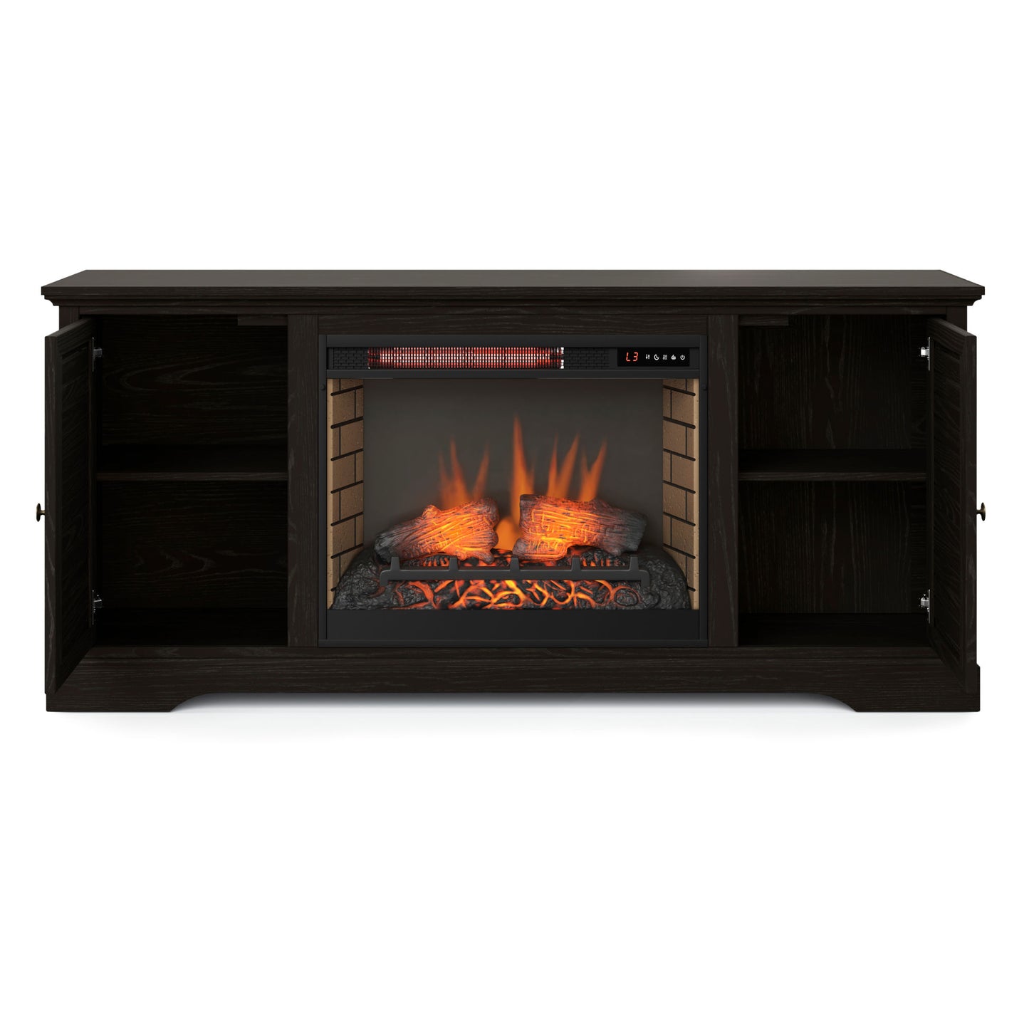 Topanga 68" Electric Fireplace Center for TVs up to 80 inches, Minimal Assembly, Clove Finish