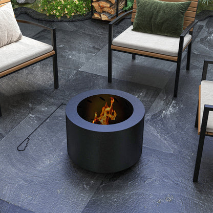 Smokeless Fire Pit, 19" Portable Wood Burning Firepit (19" Dia x 14.25" H), Black