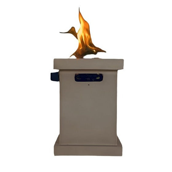 Outdoor 10" Tabletop Gas Fire Pit, 10,000 BTU (10" x 10" x 14"), Concrete Finish