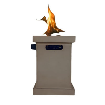 Outdoor 10" Tabletop Gas Fire Pit, 10,000 BTU (10" x 10" x 14"), Concrete Finish