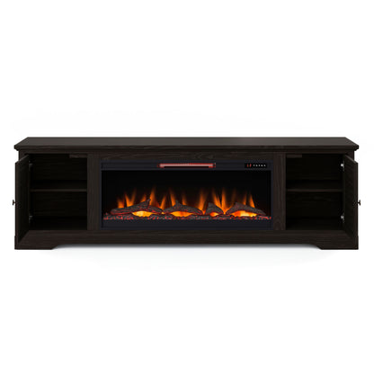 Topanga 83" Electric Fireplace Center for TVs up to 95 inches, Clove Finish