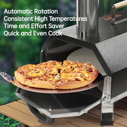 Hardwood Pellet, Wood Fired Outdoor Pizza Oven, Portable (24.4" x 15" x 28")