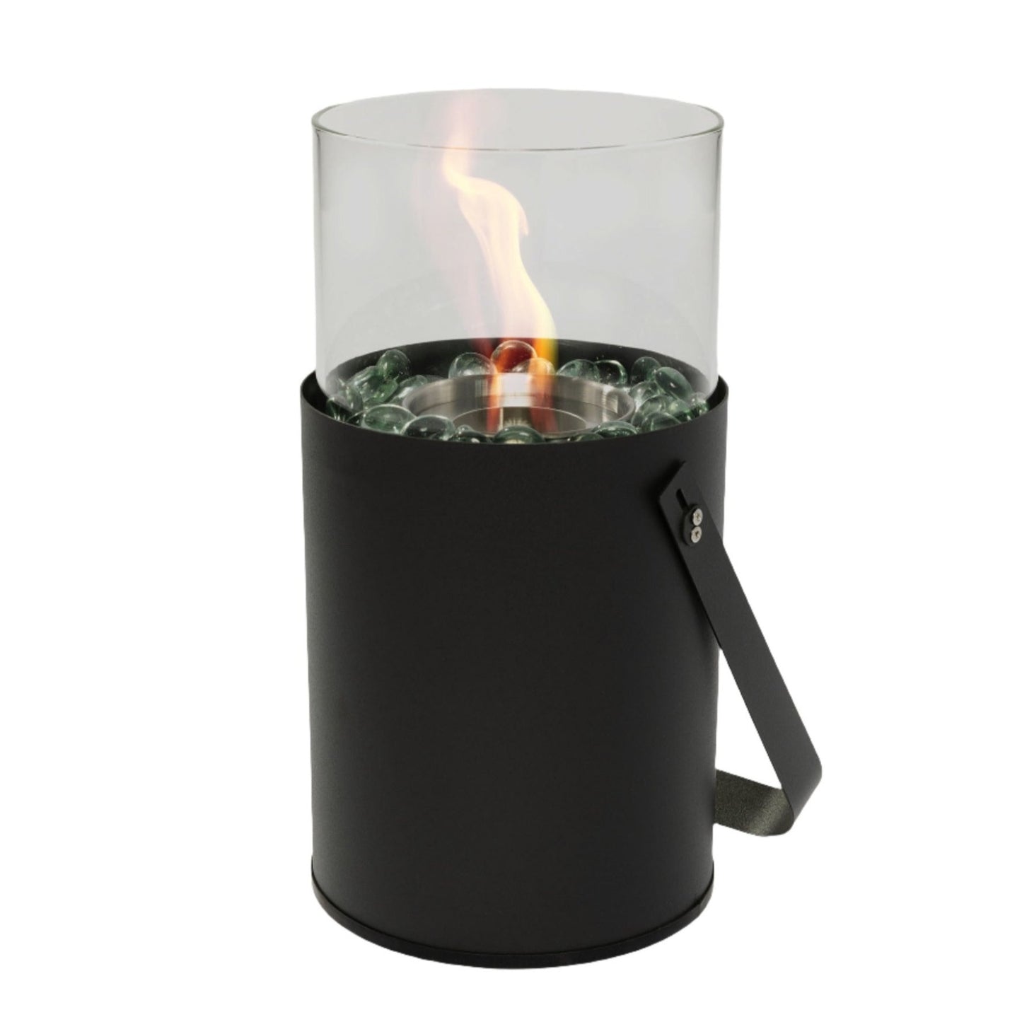 Ethanol Tabletop Fire Pit, Portable Mini Fireplace (6.3" x 6.3" x 11.8"), Black