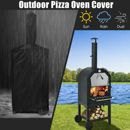 Portable Outdoor Pizza Oven with Pizza Stone and Waterproof Cover (23.2" x 18.1" x 63.8")