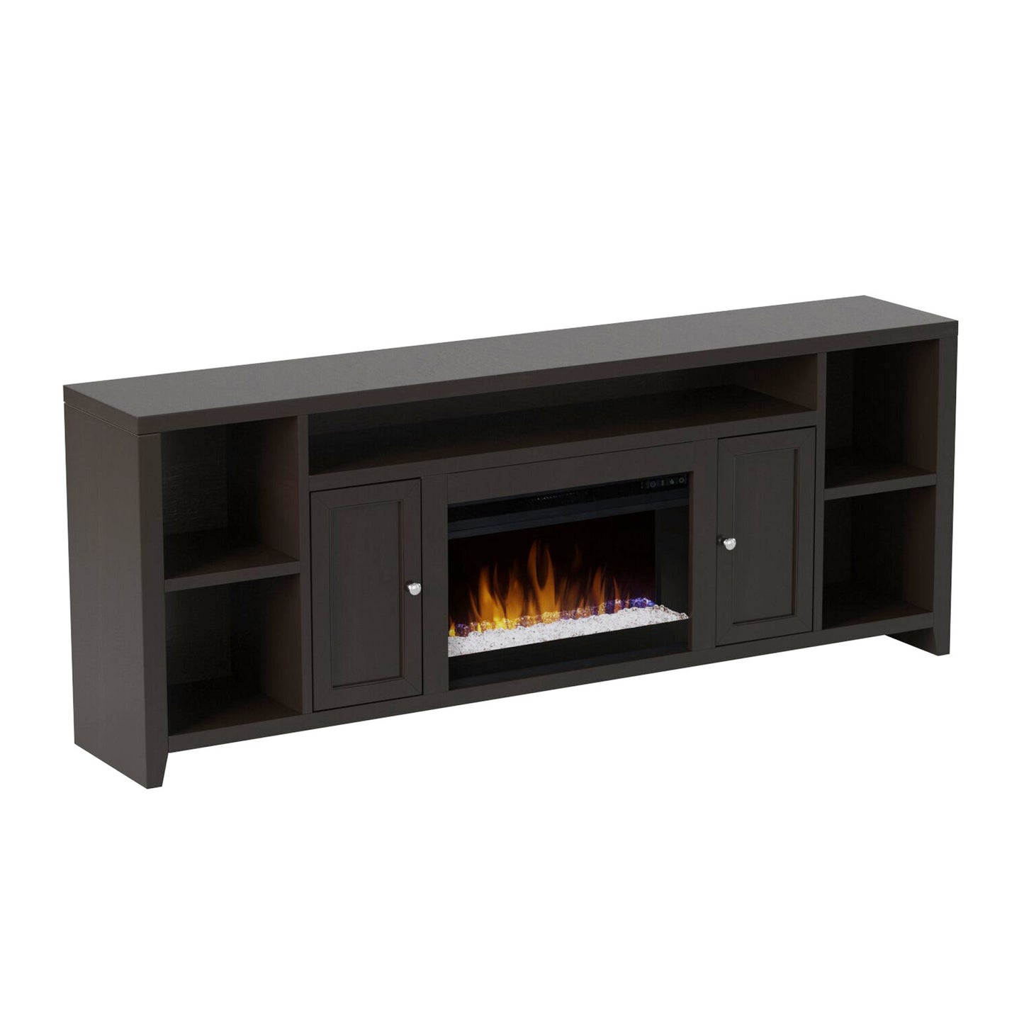 84" Electric Fireplace Center for TVs up to 95 inches, Minimal Assembly, Mocha Finish