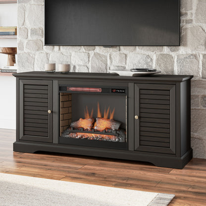 Topanga 68" Electric Fireplace Center for TVs up to 80 inches, Minimal Assembly, Clove Finish