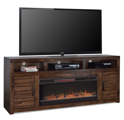 Sausalito 78" Electric Fireplace Center for TVs up to 95 inches, Whiskey Finish