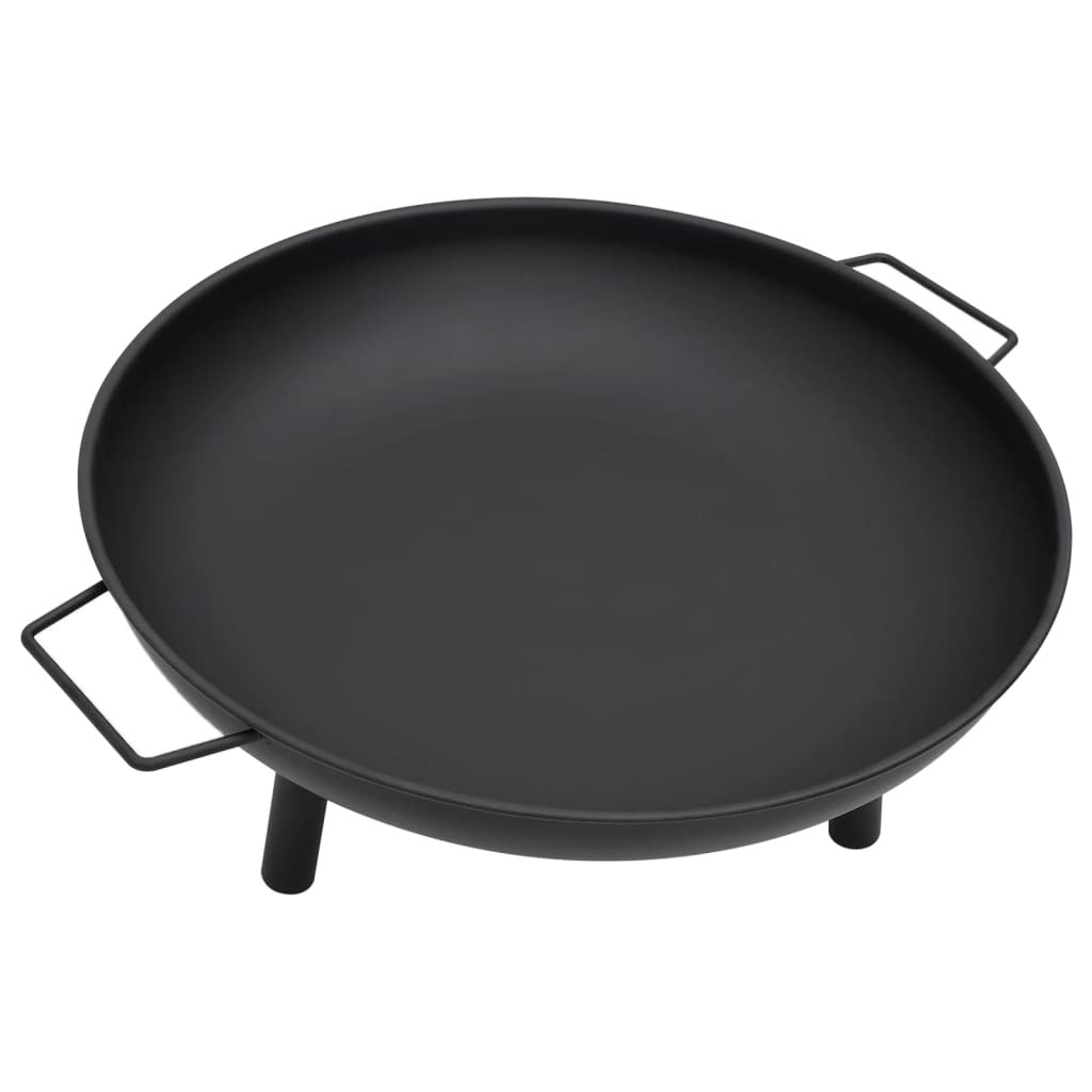 26.6" Steel Fire Pit  w/ Carrying Handles (26.6" x 22.8" x 8.9"), Black