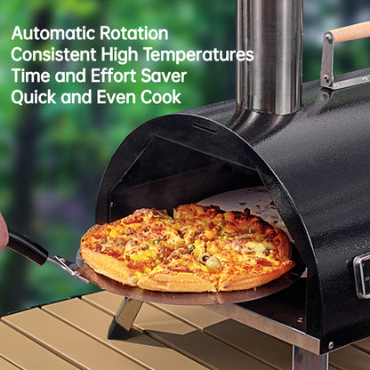 Automatic Rotatable Outdoor Pizza Oven, Portable (26.8" x 15" x 28.5")