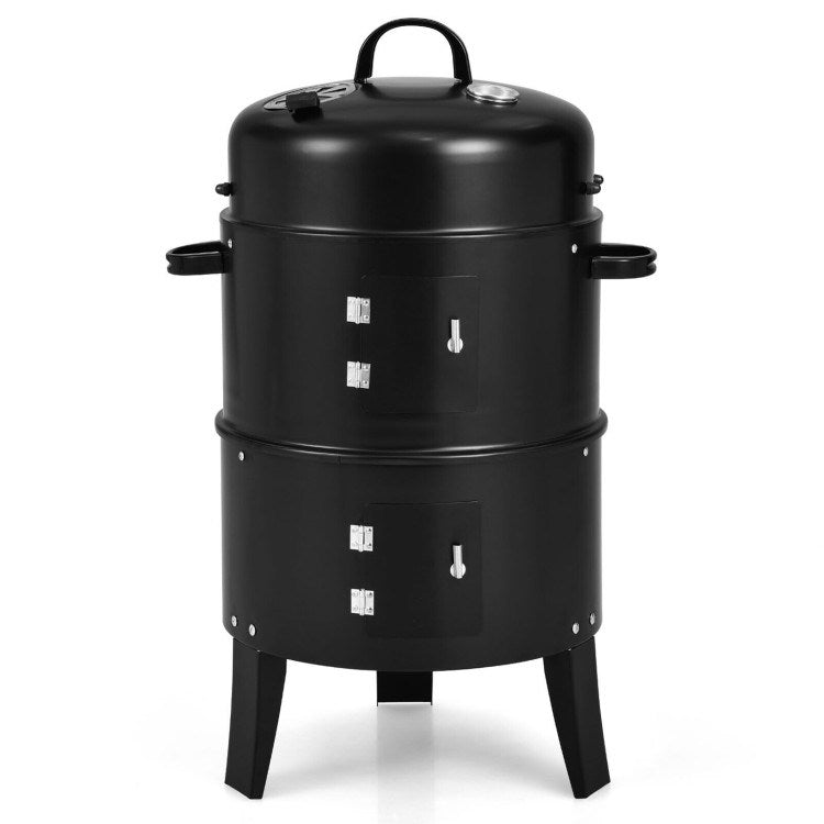 20.5" 3-in-1 Multifunctional Vertical Cooking Fire Pit & BBQ Grill