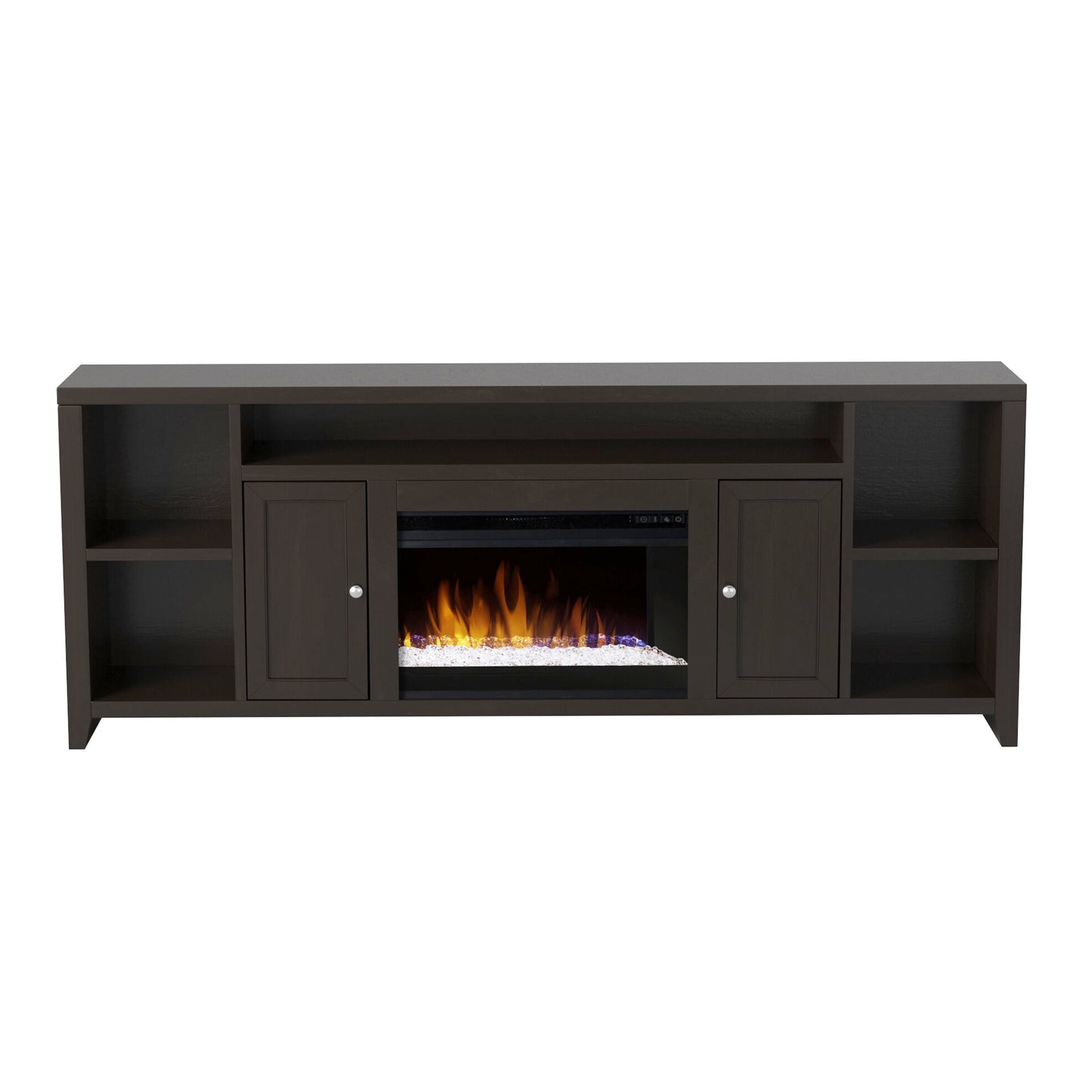 84" Electric Fireplace Center for TVs up to 95 inches, Minimal Assembly, Mocha Finish