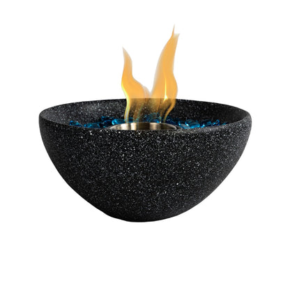 Tabletop Fire Pit, Ethanol Fireplace (10.63" x 10.63" x 5.12"), Black