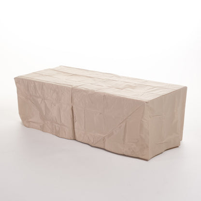 Brown Rectangular Magnesium Oxide Fire Table - 50,000 BTU (56.10" W x 26.10" D x 19.10" H)