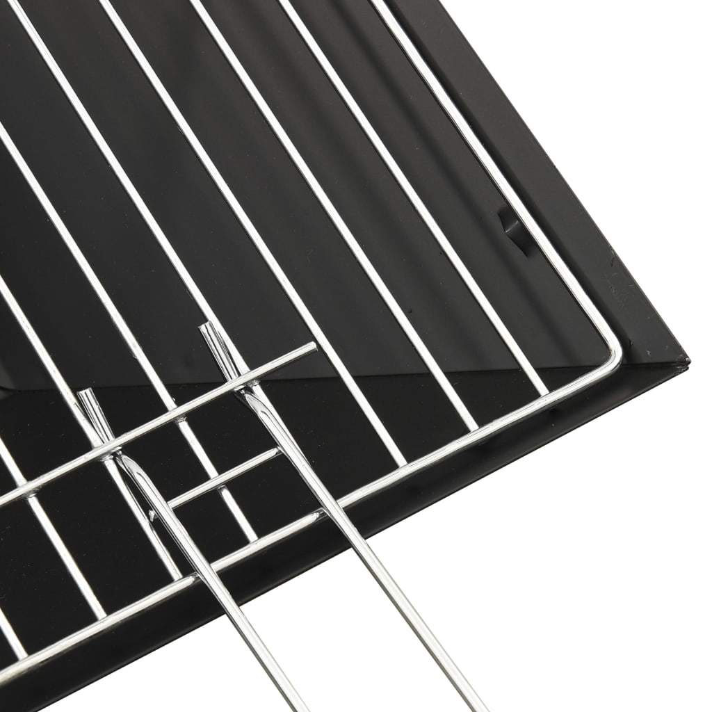 18" 2-in-1 Cooking Fire Pit with Mesh Cover & Grill, (18.3" x 18.3" x 14.6"), Black