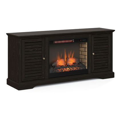 Topanga 68" Electric Fireplace Center for TVs up to 80 inches, Minimal Assembly, Clove Finish