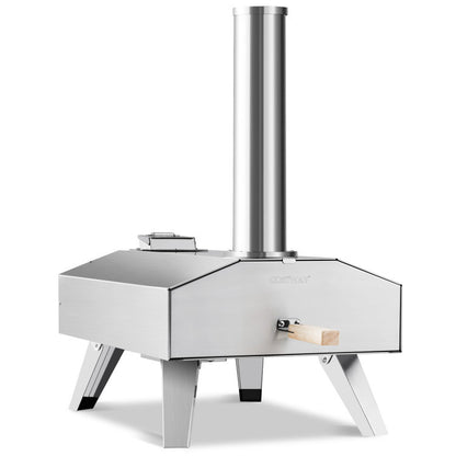 Portable Stainless Steel Outdoor Pizza Oven w/ Pizza Stone (27" x 21.5" x 25")