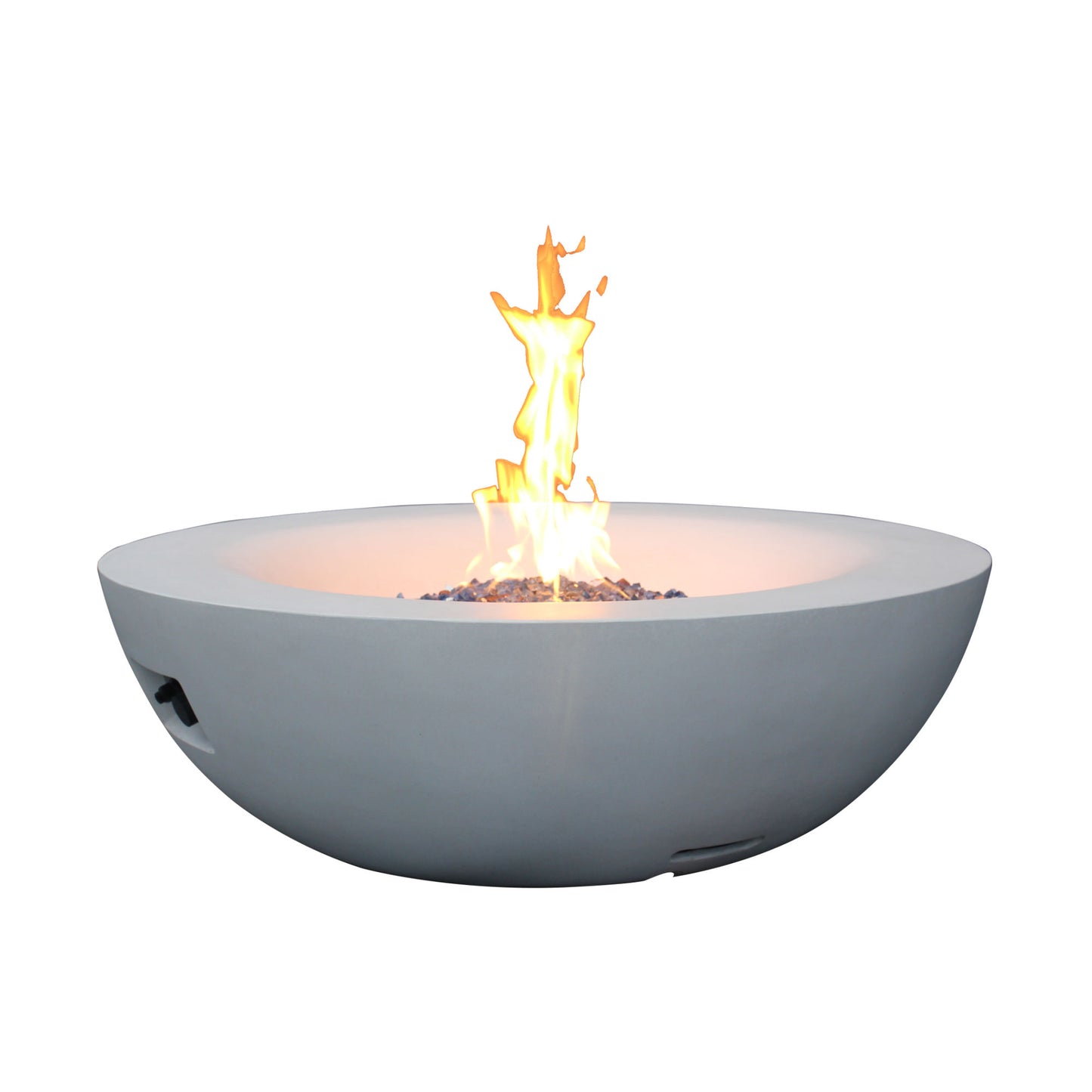 42" Antique White Concrete Fire Pit Bowl with Propane Gas (42" x 13.80")