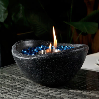 Tabletop Fire Pit, Ethanol Fireplace (11.42" x 10.83" x 5.91"), Black