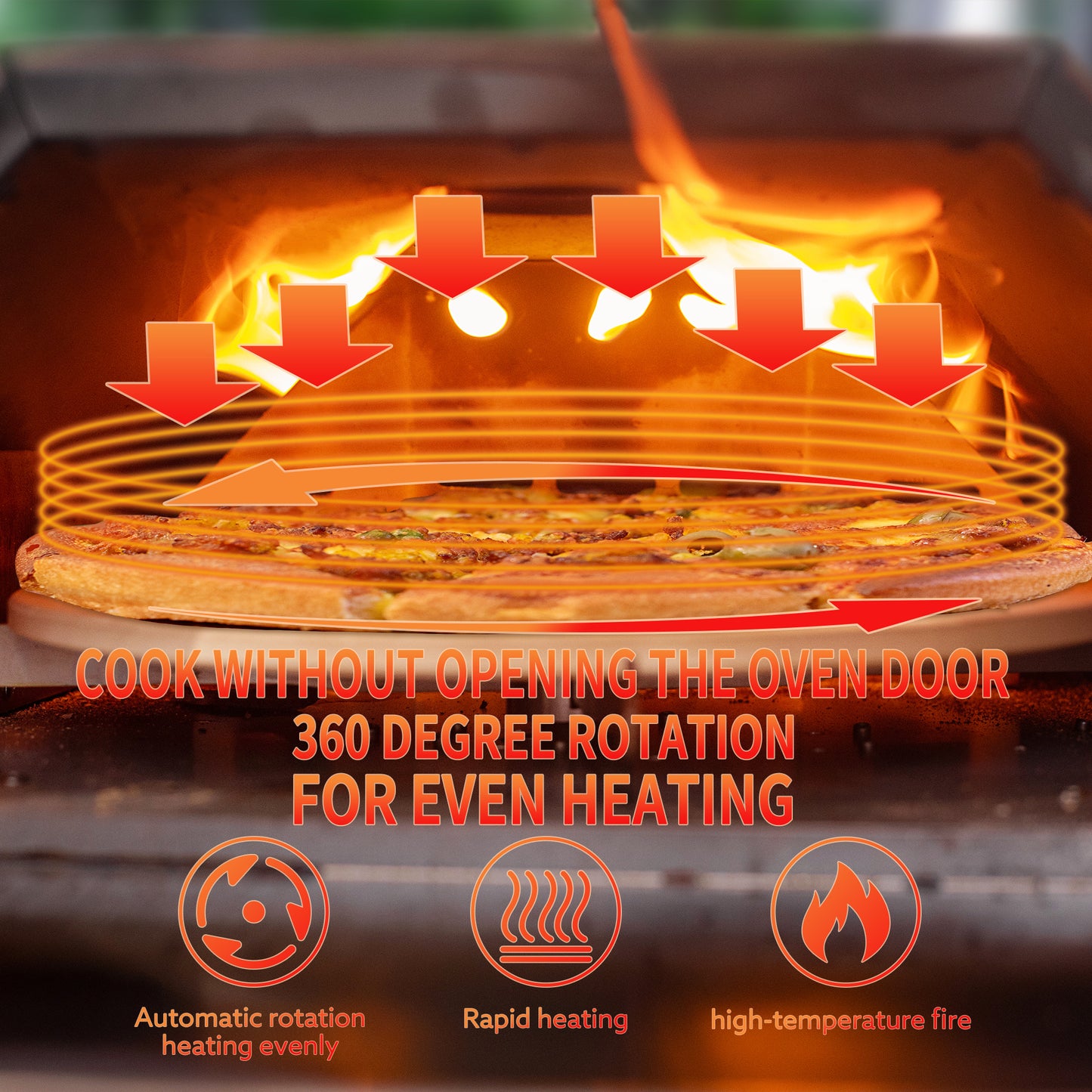 Hardwood Pellet, Wood Fired Outdoor Pizza Oven, Portable (24.4" x 15" x 28")