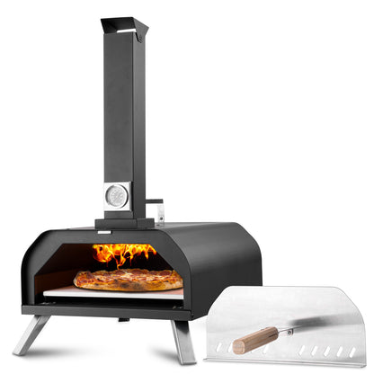 Portable Outdoor Pizza Oven with 13" Stone, Wood Pellet Fuel (14" x 19" x 27")