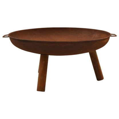 35.8" Steel Fire Pit, (35.8" x 32.1" x 15.7"), Brown