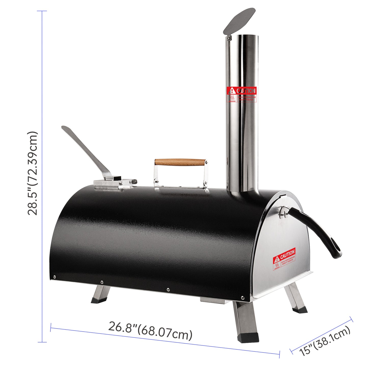 Automatic Rotatable Outdoor Pizza Oven, Portable (26.8" x 15" x 28.5")