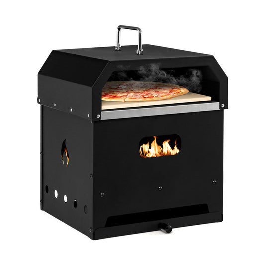 4-in-1 Portable Outdoor Pizza Oven with 12" Stone (14" x 13" x 17")