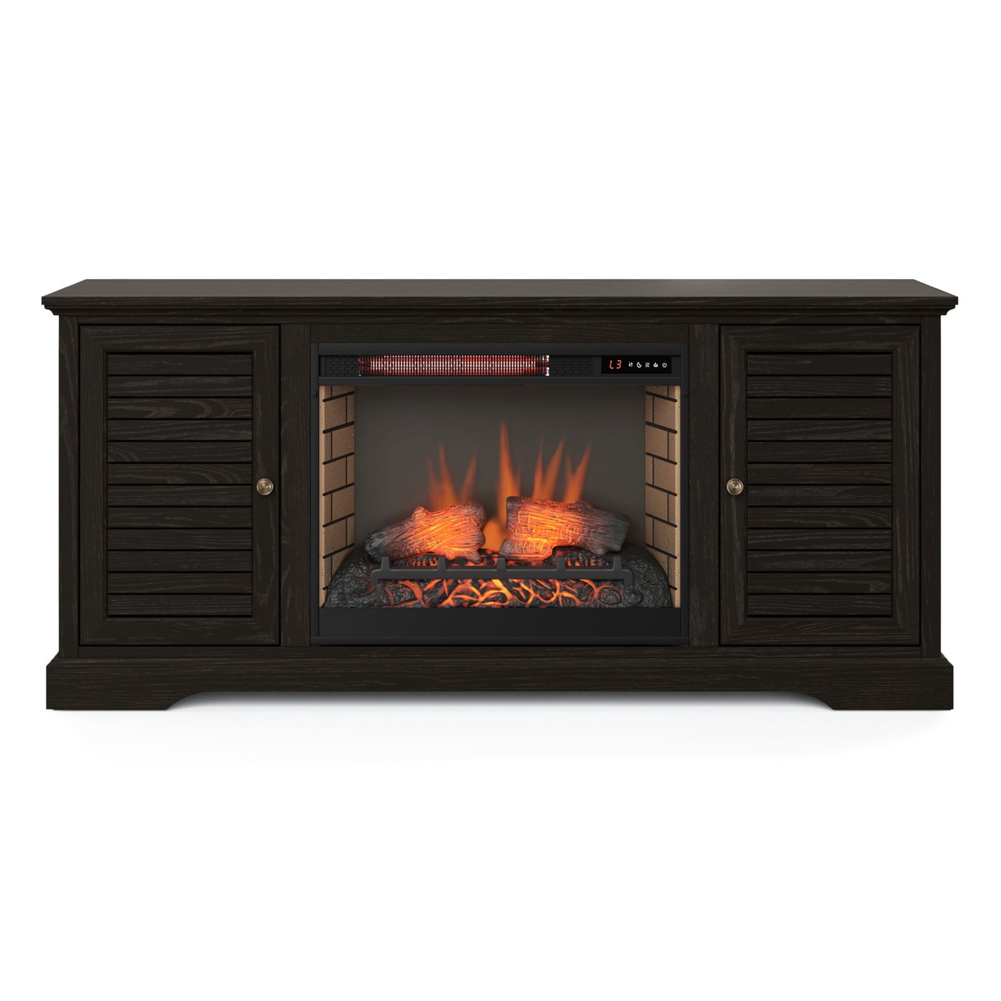 Topanga 68" Electric Fireplace Center for TVs up to 80 inches, Minimal Assembly, Clove Finish