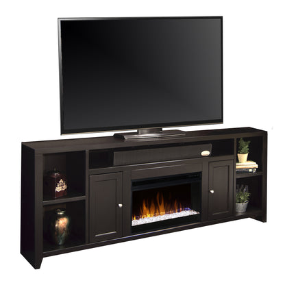 84" Electric Fireplace Center for TVs up to 95 inches, Minimal Assembly, Mocha Finish