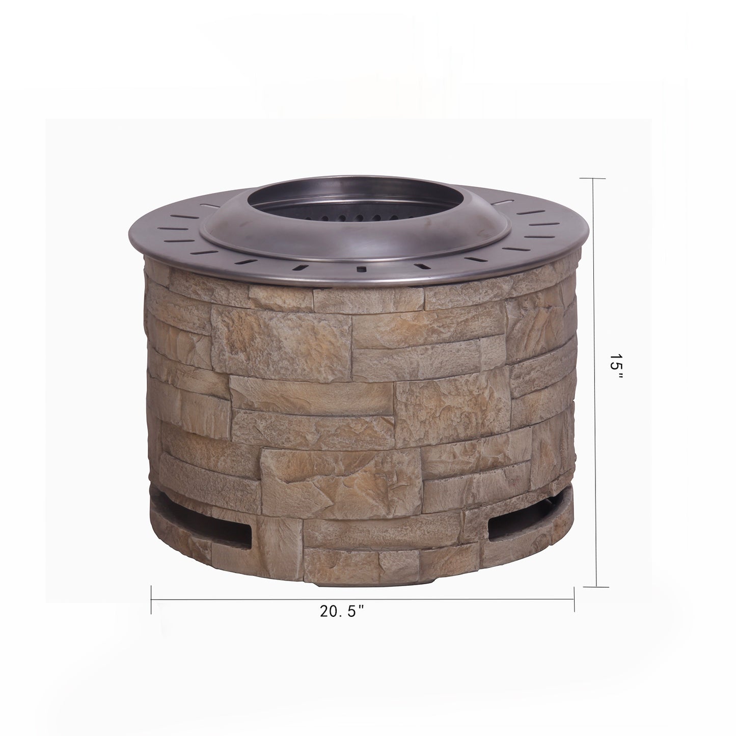 Stackstone Look Smokeless Firepit (20.5" x 20.5" x 15")