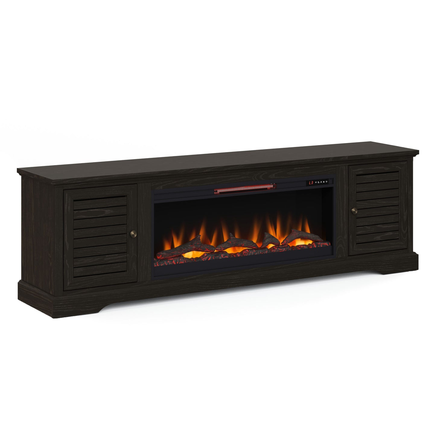 Topanga 83" Electric Fireplace Center for TVs up to 95 inches, Clove Finish