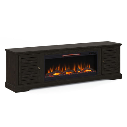 Topanga 83" Electric Fireplace Center for TVs up to 95 inches, Clove Finish