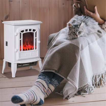 22" White Electric Fireplace Heater with Adjustable Heating Modes