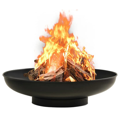 31.5" Steel Fire Pit for Garden and Patio, (31.5" x 7.9"), Black