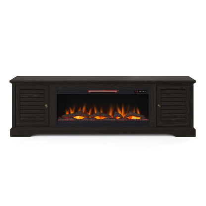 Topanga 83" Electric Fireplace Center for TVs up to 95 inches, Clove Finish