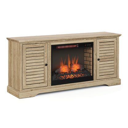 Topanga 68" Electric Fireplace Center for TVs up to 80 inches, Minimal Assembly, Alabaster finish